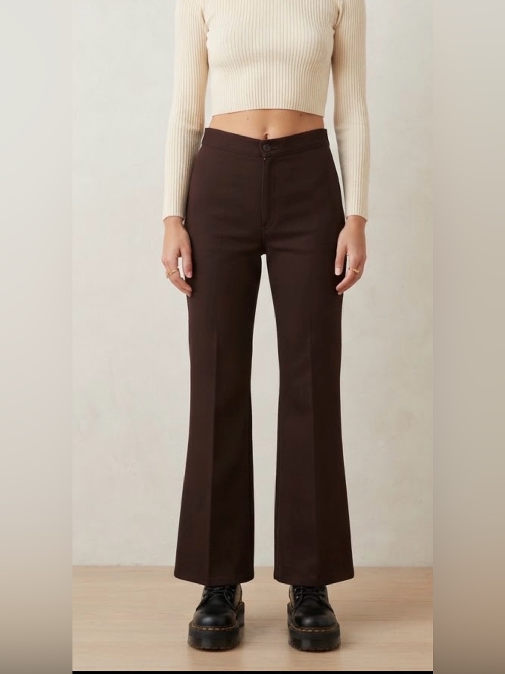 Vintage Levi Strauss & Co. Dark Brown Twill High Waisted Pants Trousers 70s